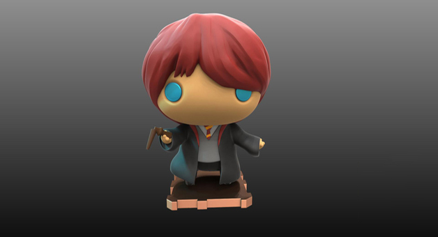 羅恩·韋斯萊Q版3D打印模型