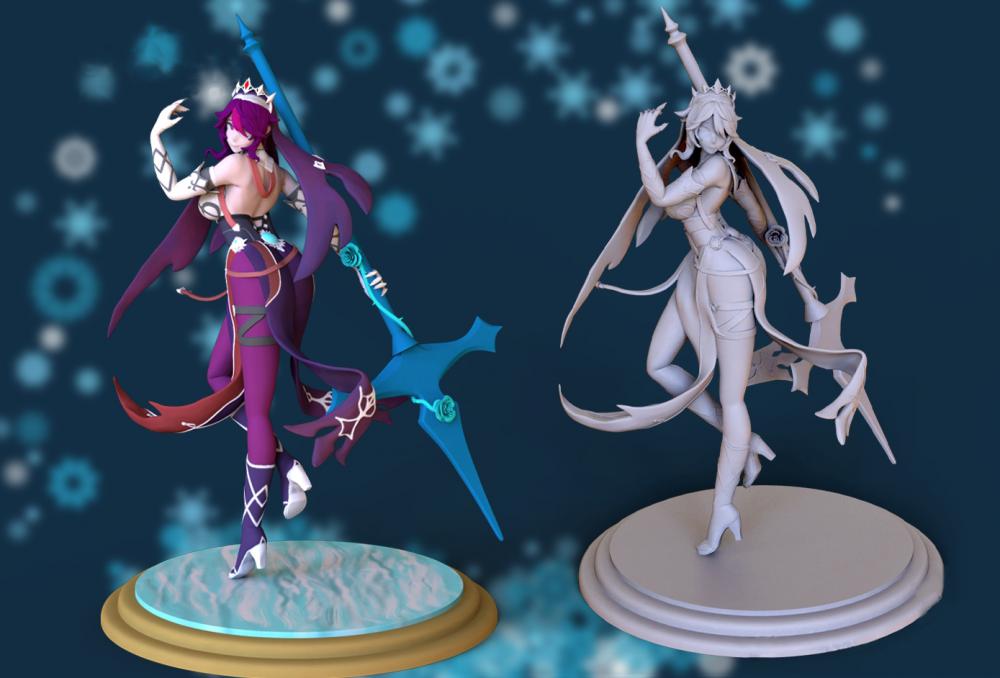 原神 羅莎莉亞3D打印模型