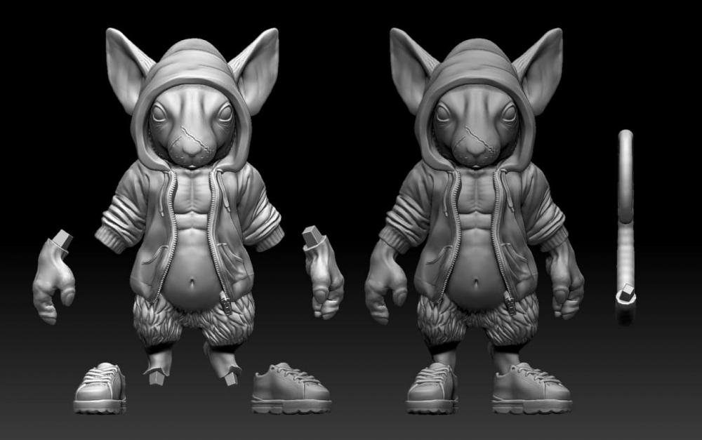 老鼠幫成員3D打印模型