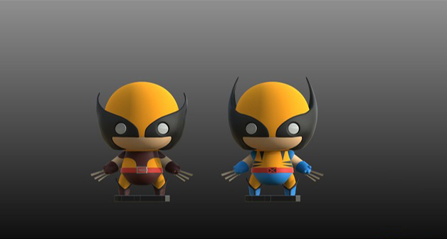 經典金剛狼Q版3D打印模型