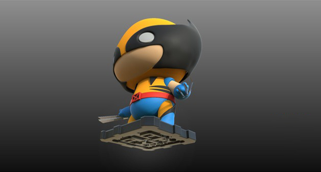 經(jīng)典金剛狼Q版3D打印模型