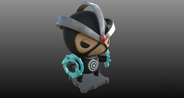 沖擊波Q版3D打印模型