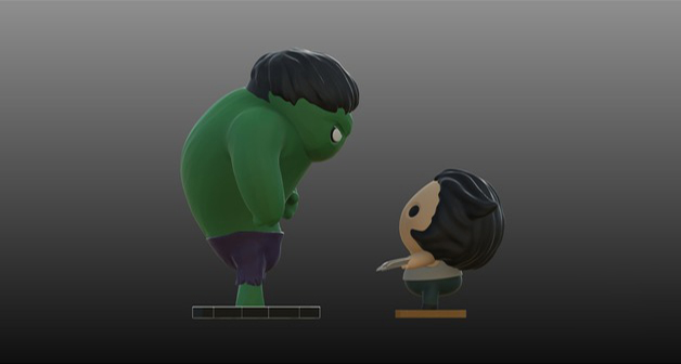 綠巨人Q版3D打印模型