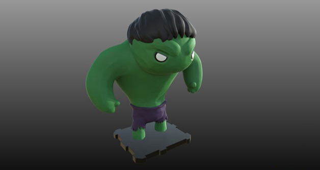 綠巨人Q版3D打印模型