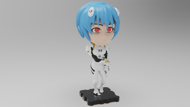 凌波麗Q版3D打印模型