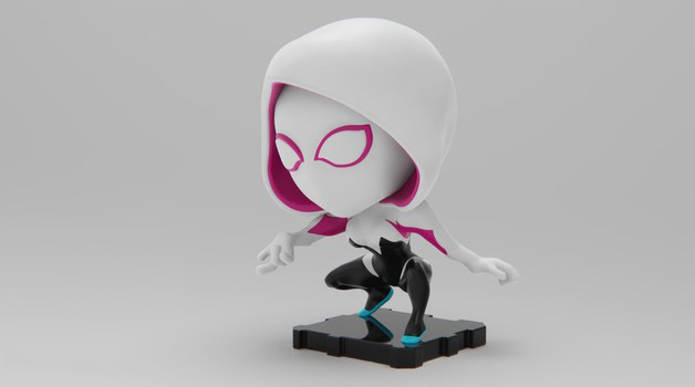 蜘蛛格溫Q版3D打印模型