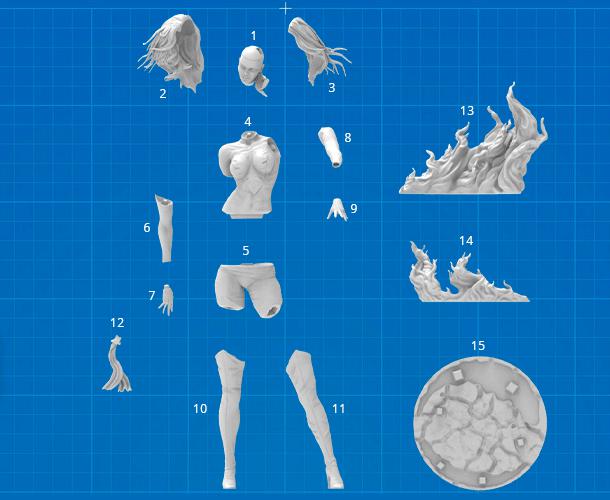 黑鳳凰3D打印模型