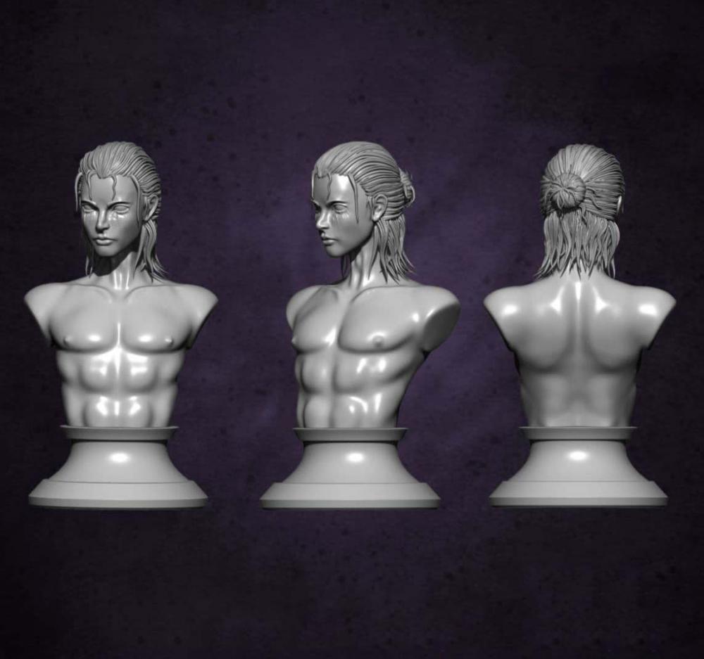 進擊的巨人 艾倫半生像3D打印模型