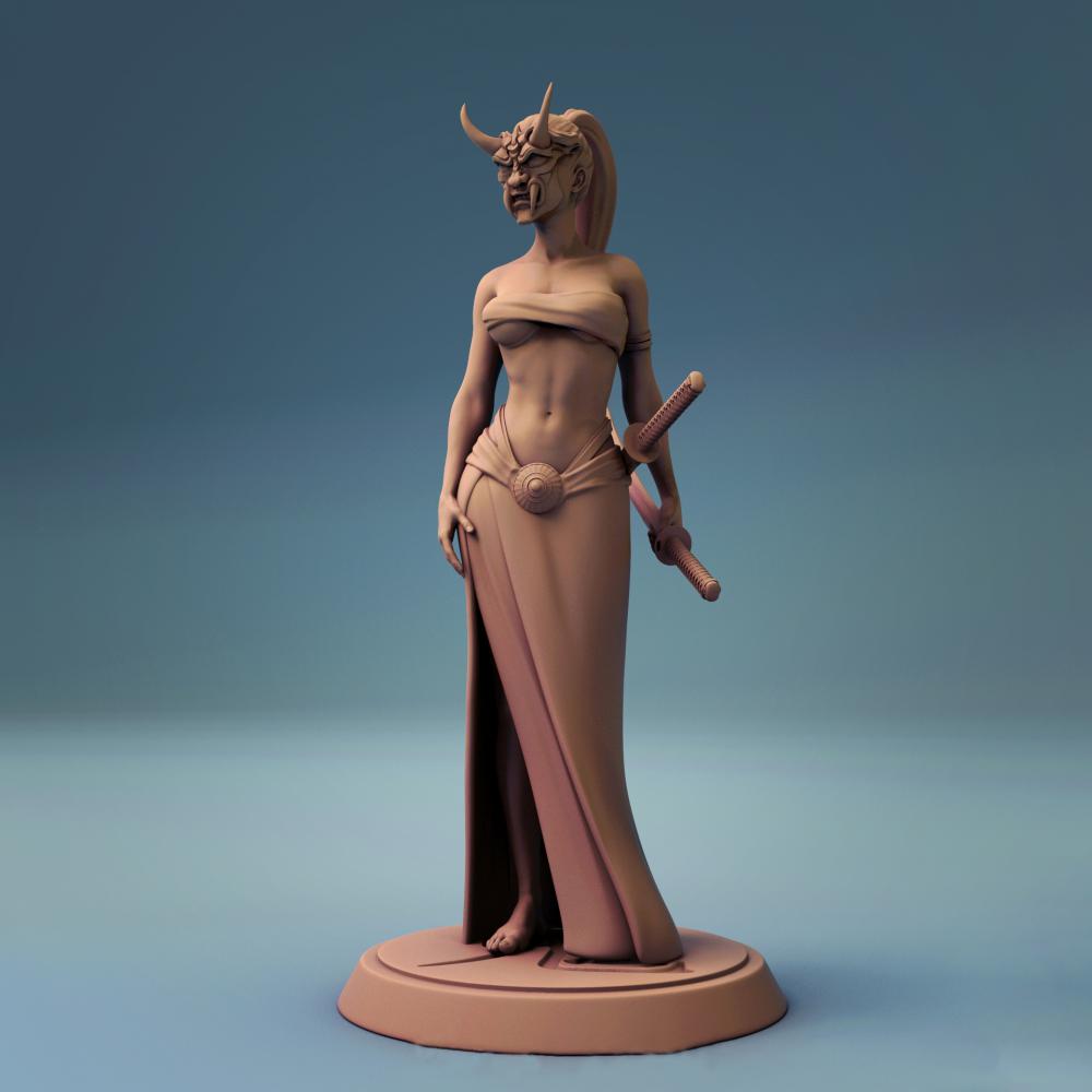 雙刀女惡鬼3D打印模型