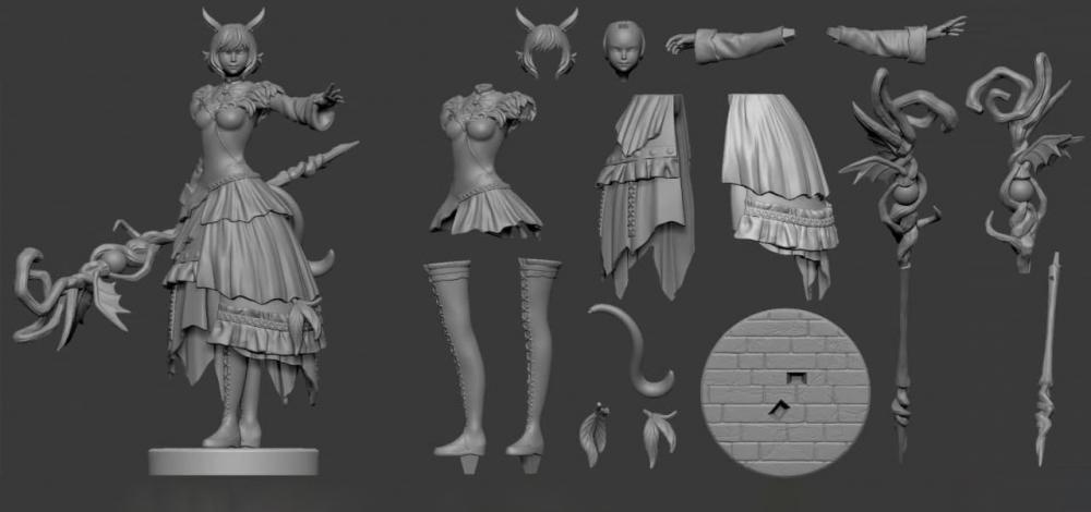 最終幻想 伊什圖拉3D打印模型