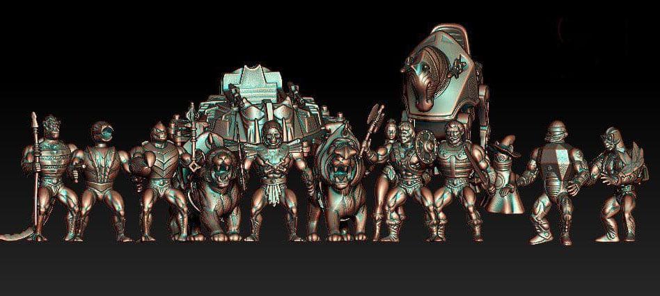 莫圖軍隊3D打印模型