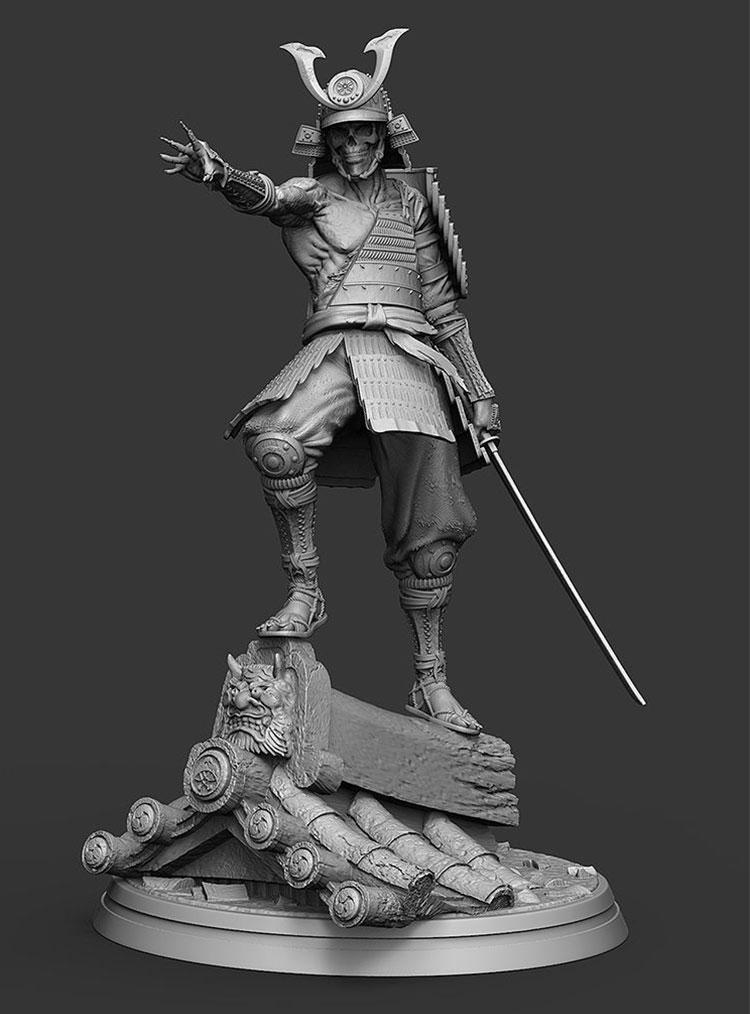 惡魔幕府骷髏戰(zhàn)士3D打印模型