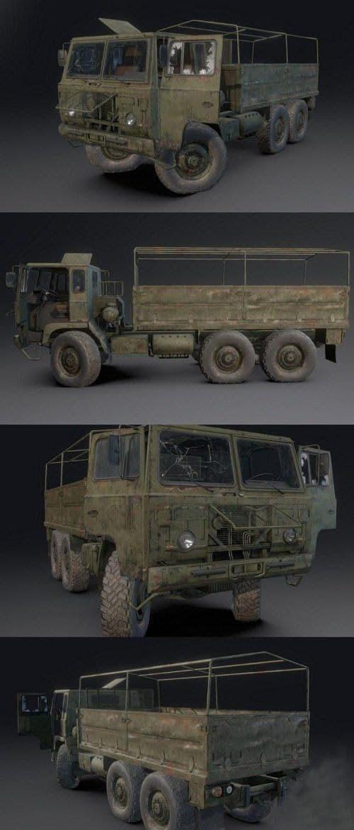 斯堪尼亞軍用卡車3D打印模型