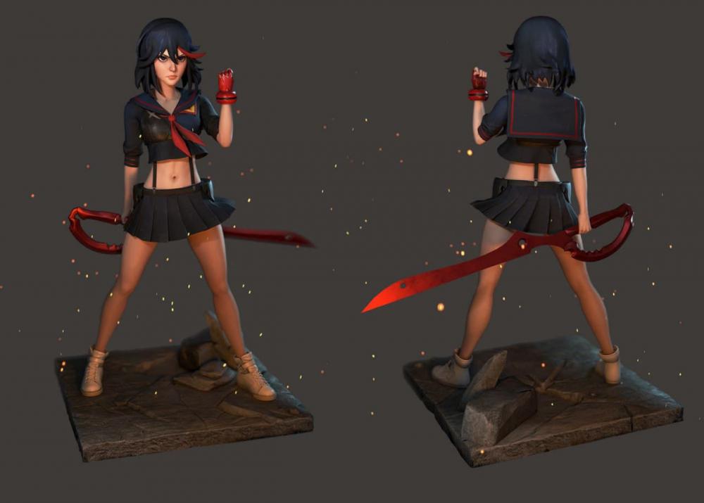 斬服少女 纏流子3D打印模型