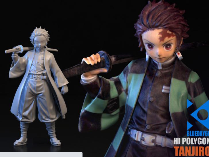 鬼滅之刃 杜門(mén)炭治郎3D打印模型