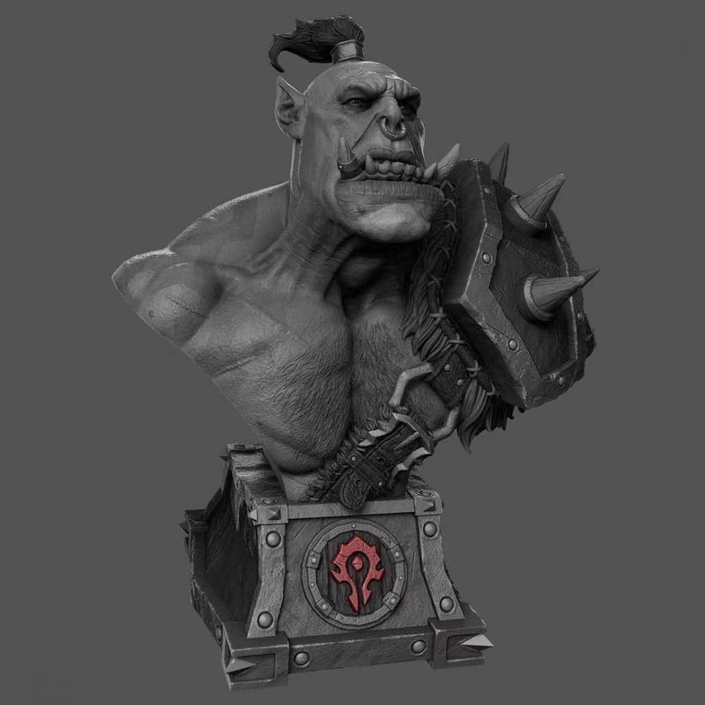 奧格瑞瑪獸人胸像3D打印模型