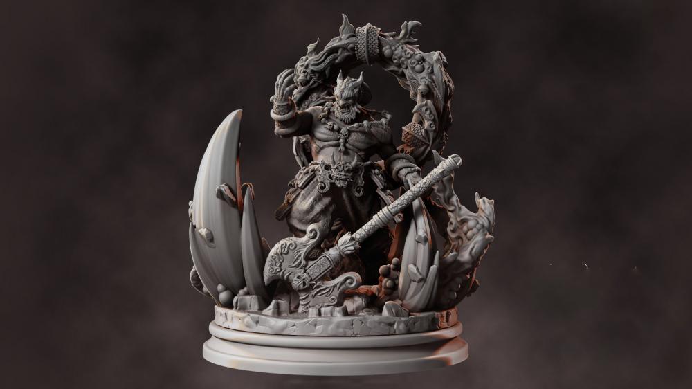 中國(guó)風(fēng) 惡鬼3D打印模型