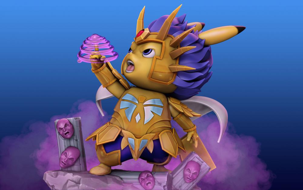 黃金圣斗士 巨蟹座 皮卡丘版3D打印模型