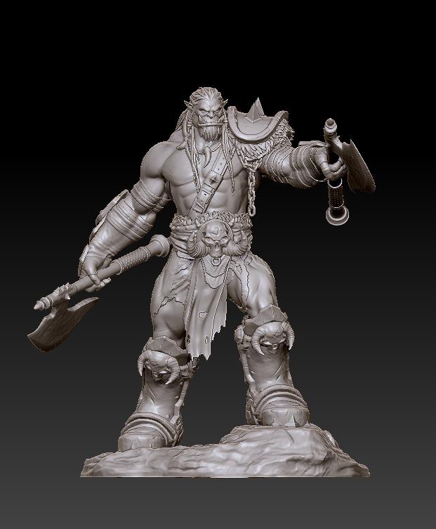 魔獸獸人3D打印模型