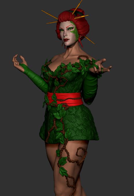 日本藝伎 毒藤女3D打印模型