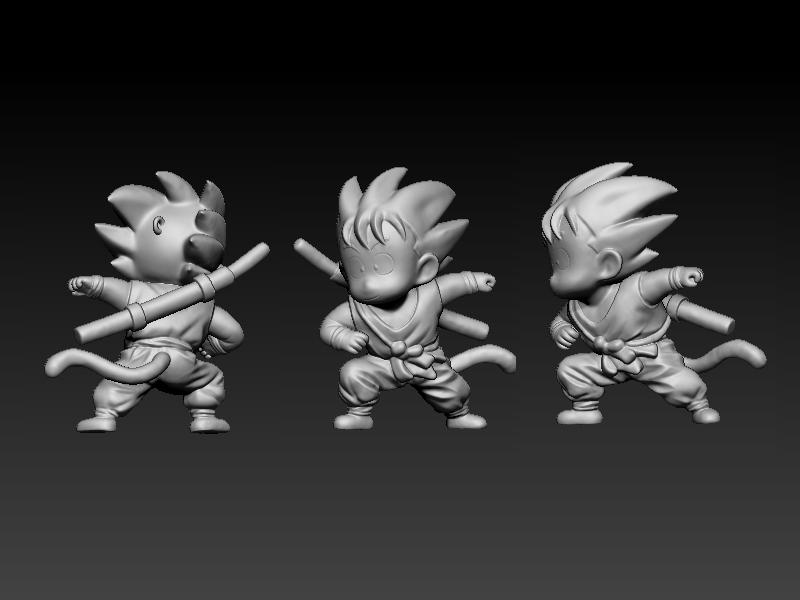 七龍珠小悟空鑰匙扣3D打印模型