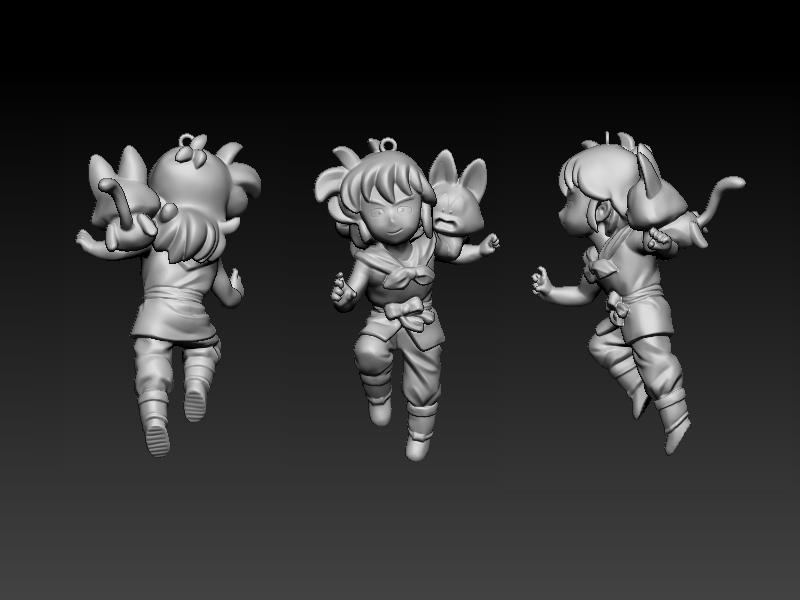 七龍珠雅木茶鑰匙扣3D打印模型