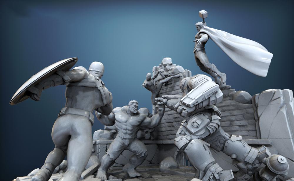 復(fù)仇者聯(lián)盟 場景模型3D打印模型