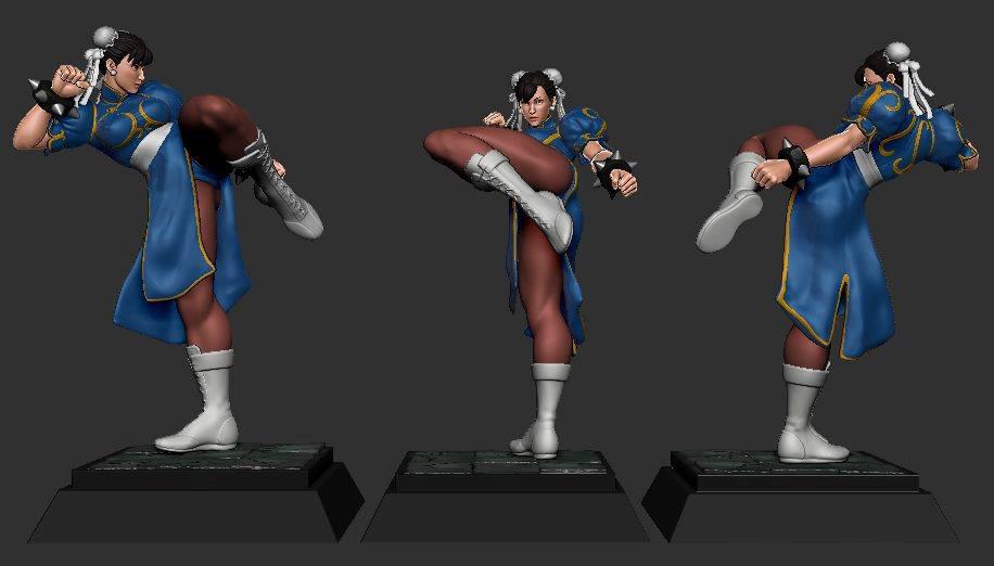 春麗三體版3D打印模型