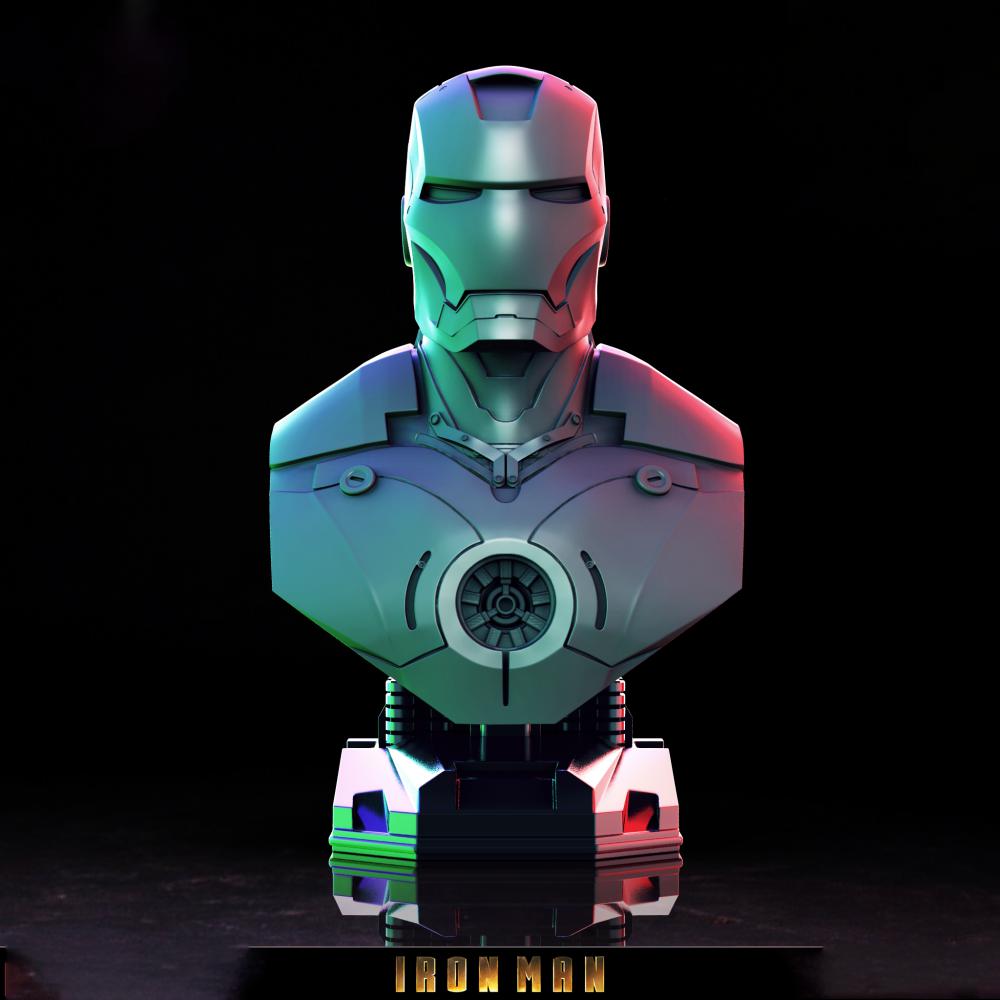 鋼鐵俠 胸像3D打印模型