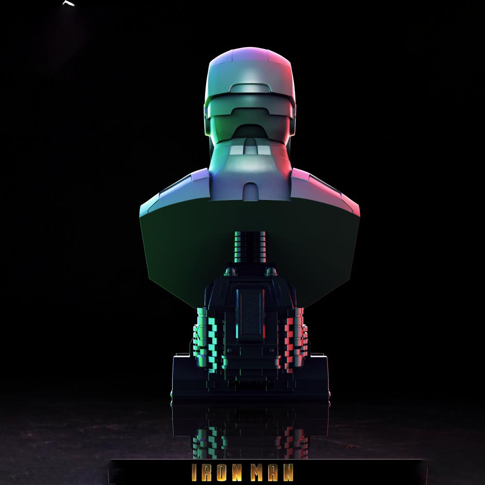 鋼鐵俠 胸像3D打印模型