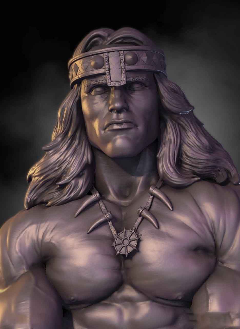 施瓦辛格版 蠻王柯南3D打印模型