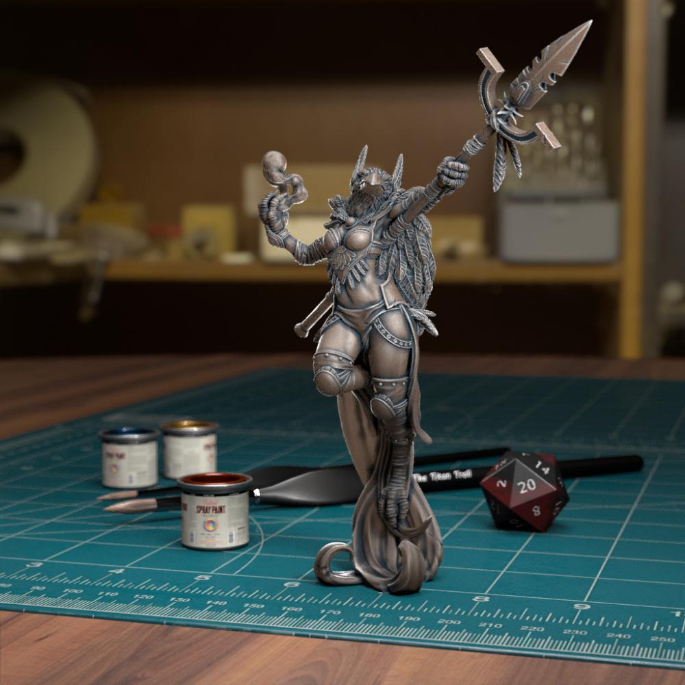 鳥女造型3D打印模型