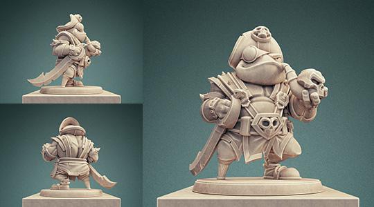 蛤蟆船長3D打印模型