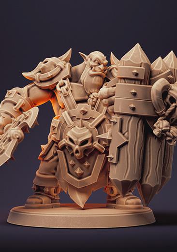 獸人防御者3D打印模型