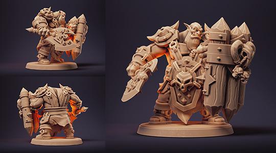 獸人防御者3D打印模型