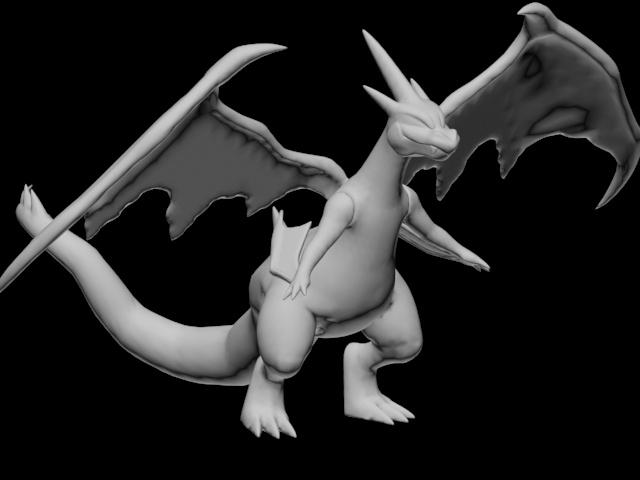 精靈寶可夢(mèng)口袋妖怪超級(jí)噴火龍Y3D打印模型