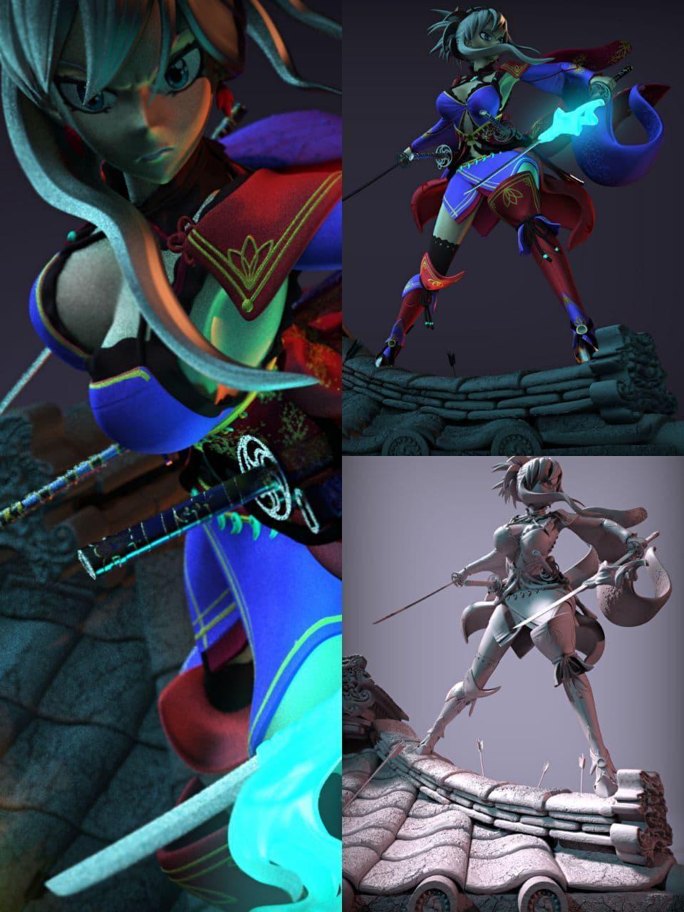 宮本武藏3D打印模型