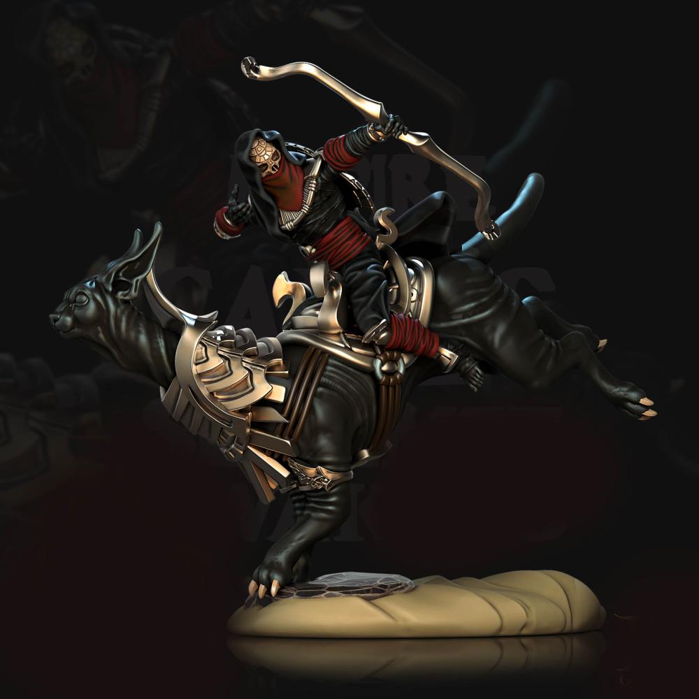 古埃及 騎手和貓獸3D打印模型