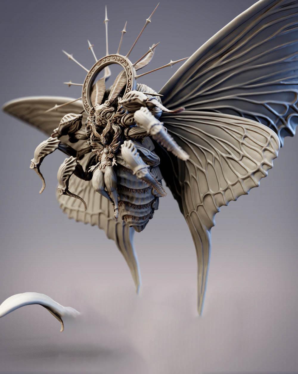 撲棱蛾子女王3D打印模型