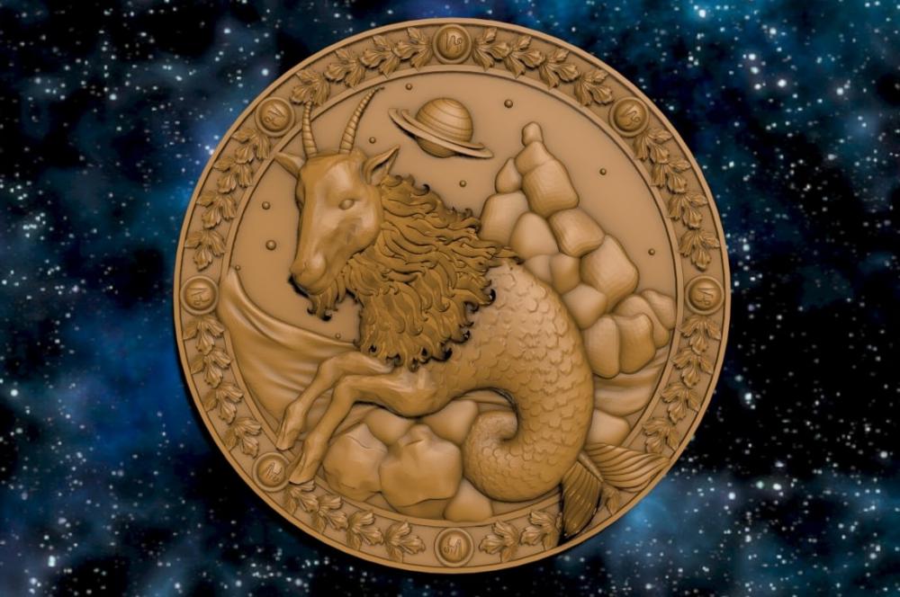 摩羯座 星盤3D打印模型