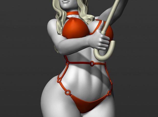 賽車場性感女郎3D打印模型