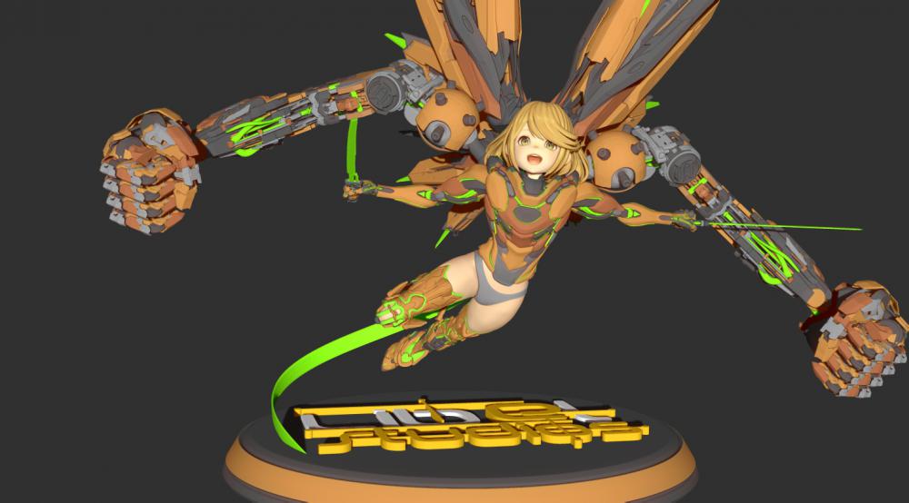 機(jī)娘機(jī)甲女孩兒3D打印模型