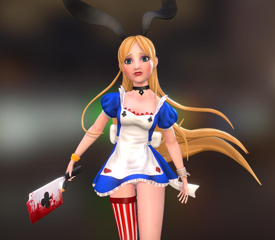 撲克愛麗絲3D打印模型