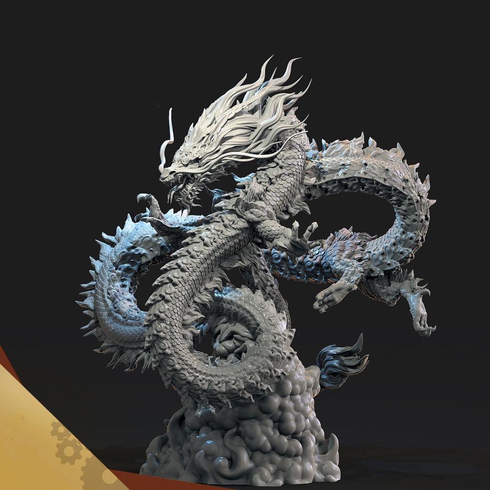 日本神話 青龍3D打印模型