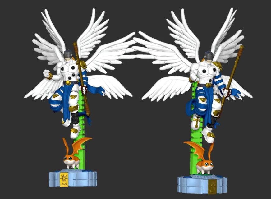 《數(shù)碼寶貝》 天使獸 高精分件3D打印模型