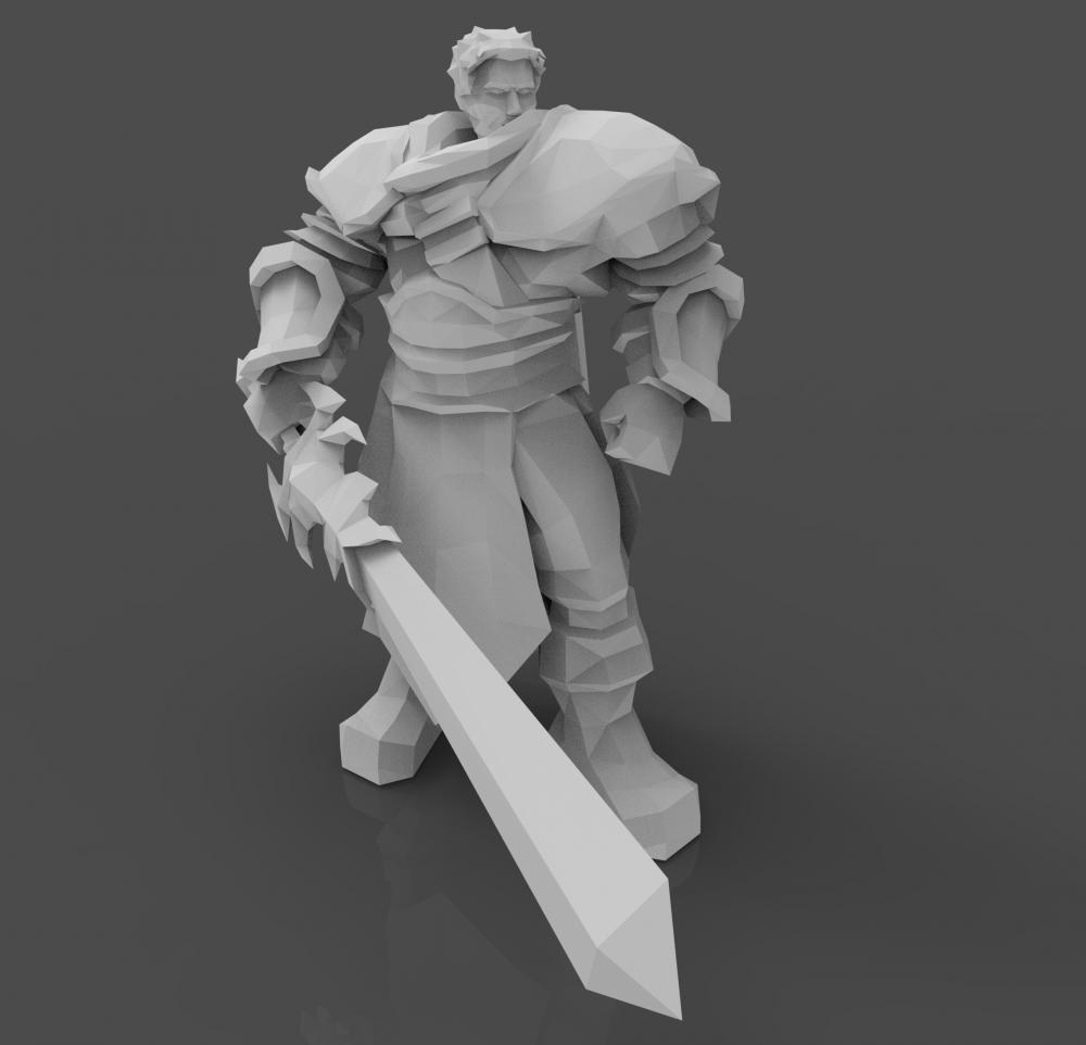 德瑪西亞之力-蓋倫-英雄聯盟3D打印模型