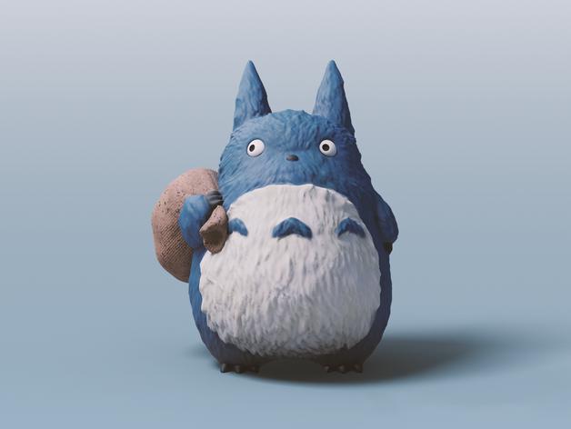 拎麻袋的龍貓3D打印模型