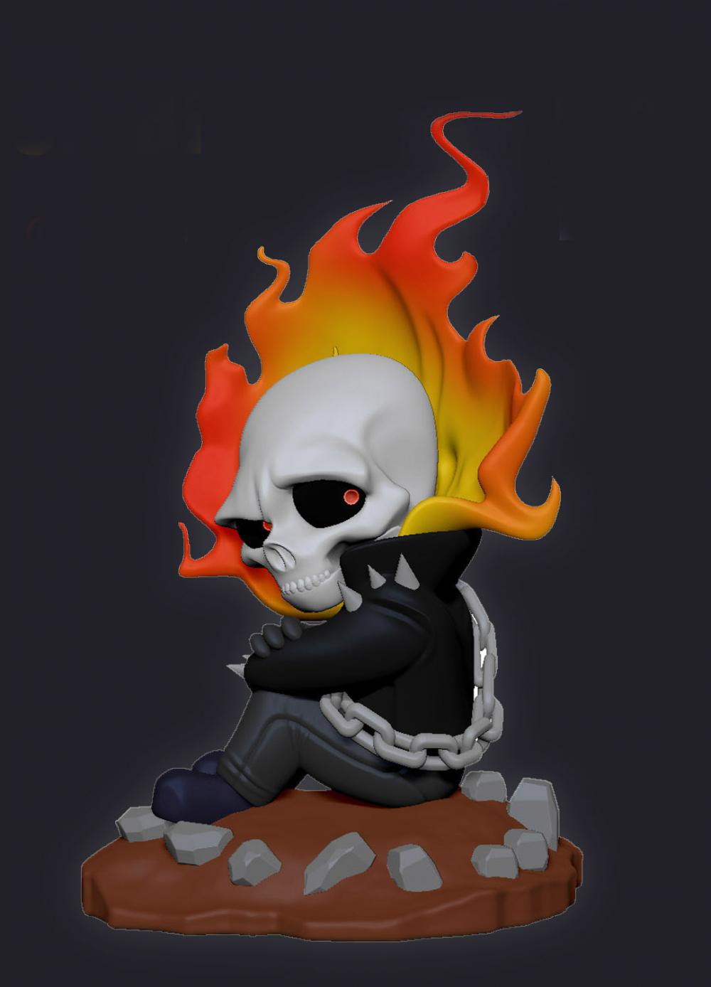 惡靈騎士 Q版3D打印模型