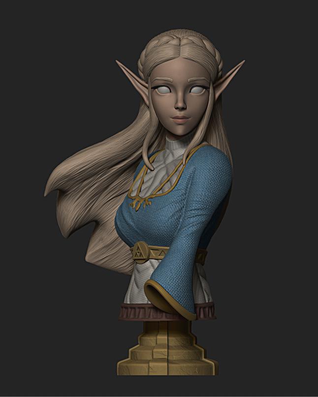 塞爾達公主 半身像3D打印模型