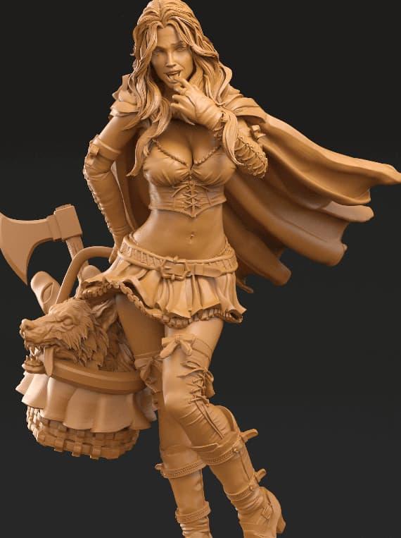 屠狼的小紅帽3D打印模型